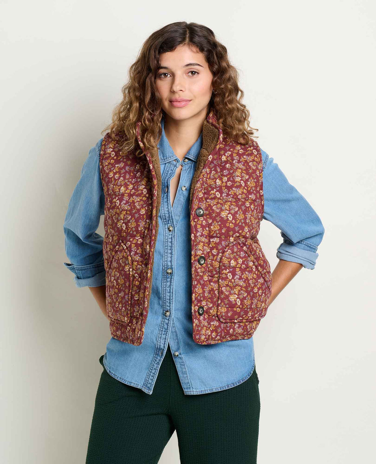 Manzana Quilted Sherpa Vest - Women's