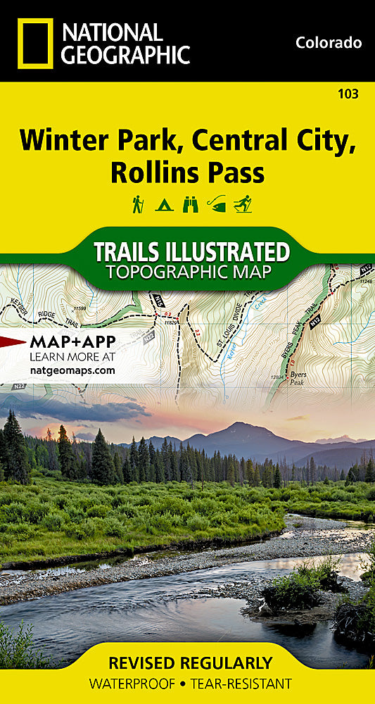National Geographic Maps Winter Park, Central City, Rollins Pass Map