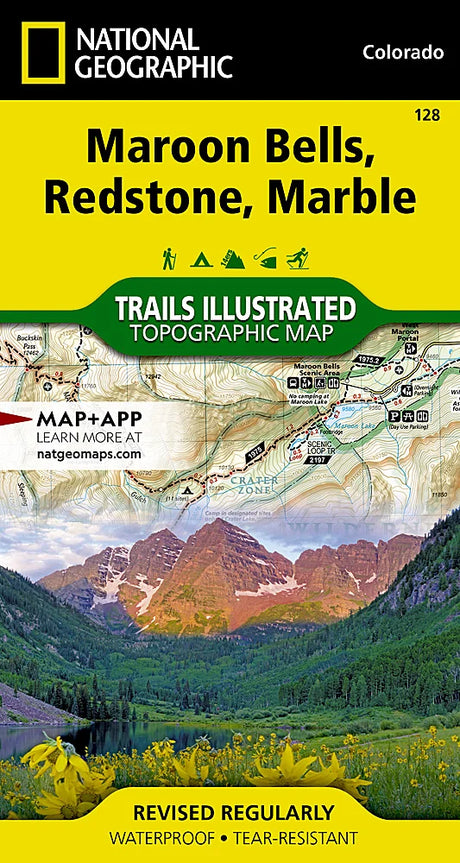 National Geographic Maps Maroon Bells, Redstone, Marble Map