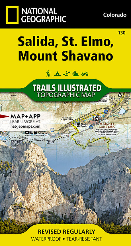 National Geographic Maps Salida, St. Elmo, Mount Shavano Map