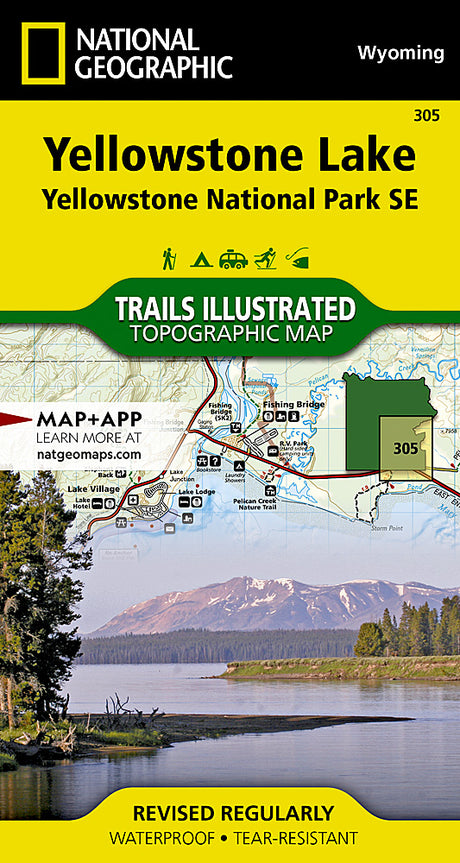 National Geographic Maps Yellowstone Lake: Yellowstone National Park SE Map