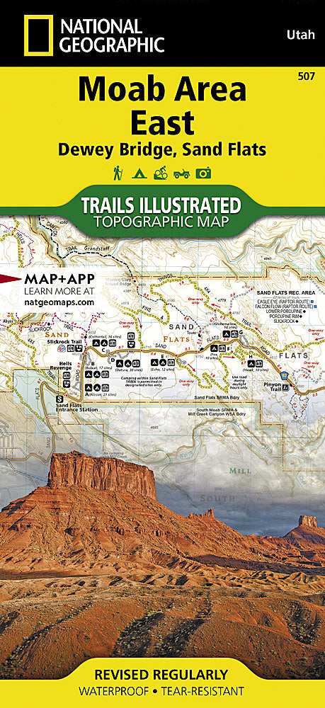 National Geographic Maps Moab Area East: Dewey Bridge, Sand Flats Map