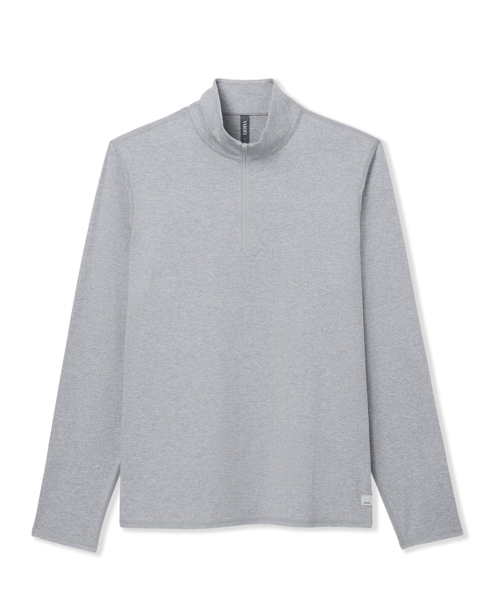 Vuori Ponto Half Zip Mock Neck Light Heather Grey