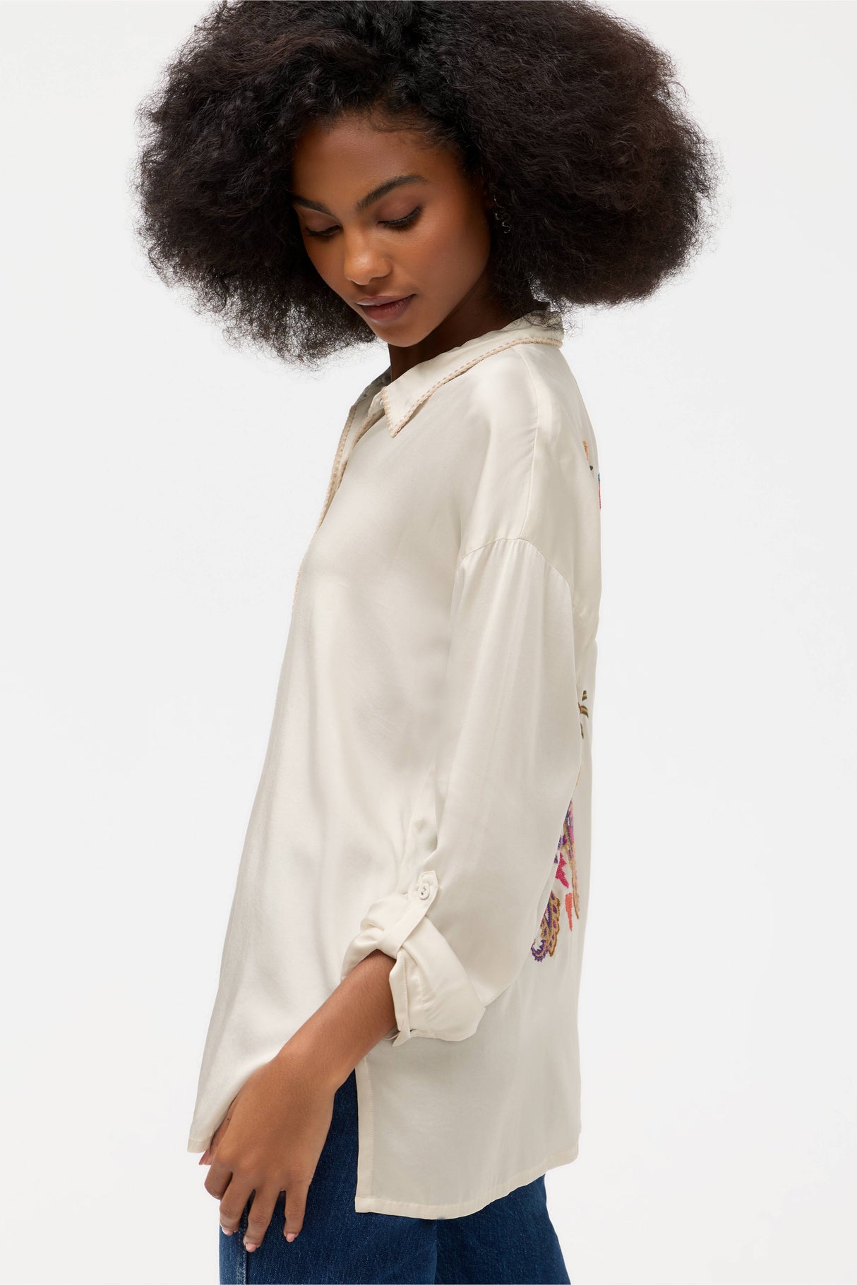 Johnny Was The Slim Audrey Collared Shirt - Womens