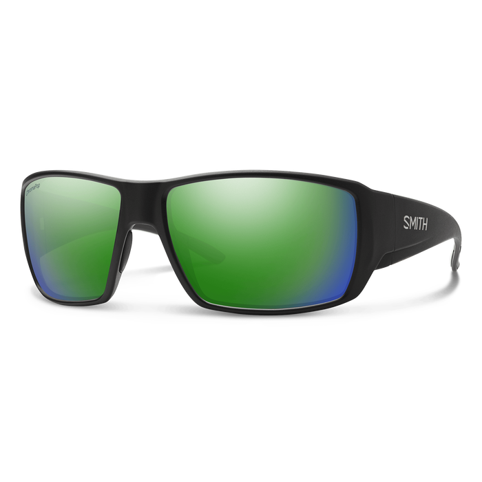 Smith Guides Choice Matte Black | Chromapop Glass Polarized  Green Mirror