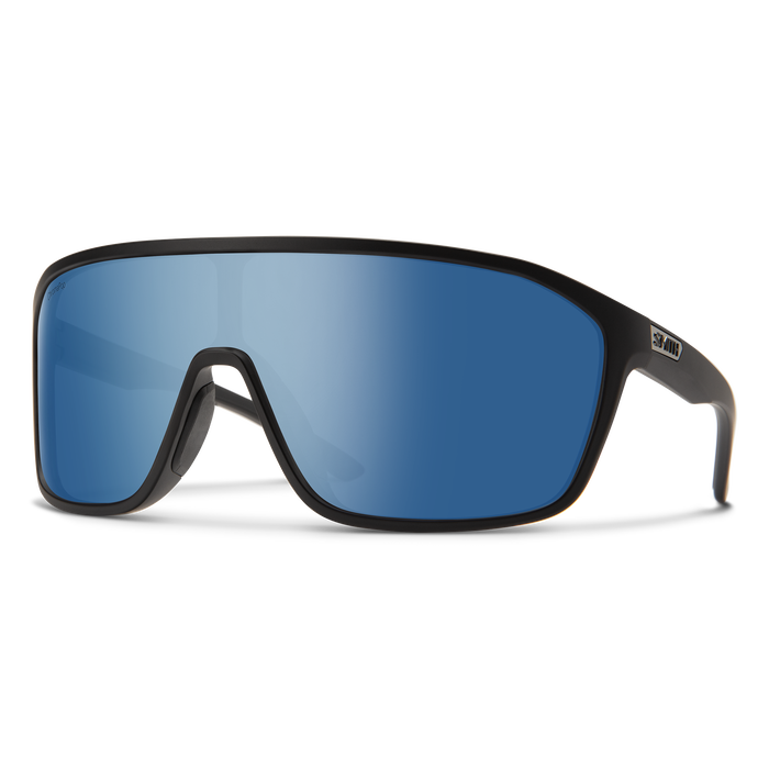 Smith Boomtown Matte Black | ChromaPop Polarized Blue Mirror