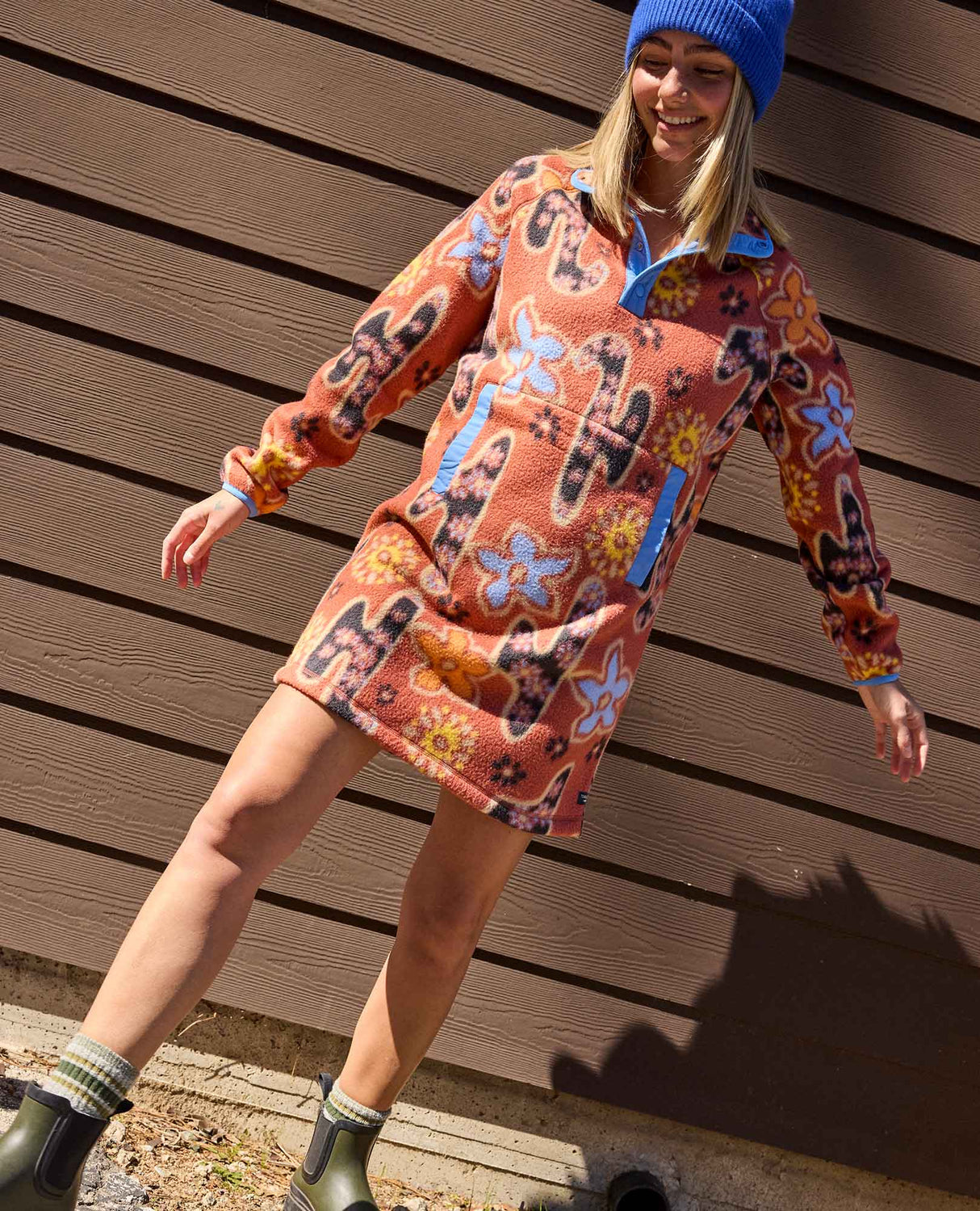 Toad & Co. Campo Fleece Quarter Snap Dress - Womens