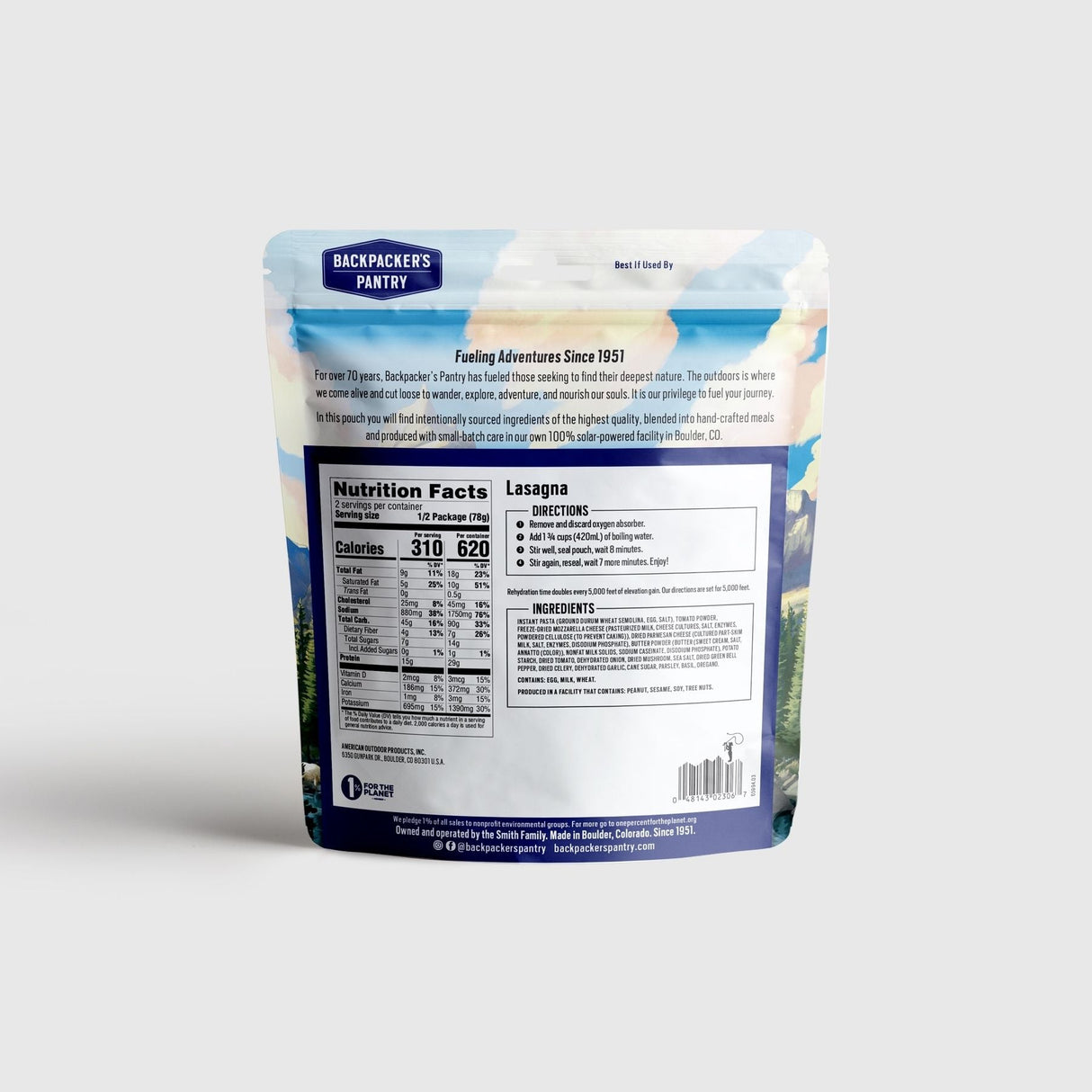 Backpackers Pantry Lasagna