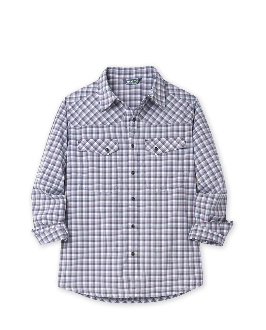 Stio Eddy Long Sleeve Shirt - Mens Alloy Check / S