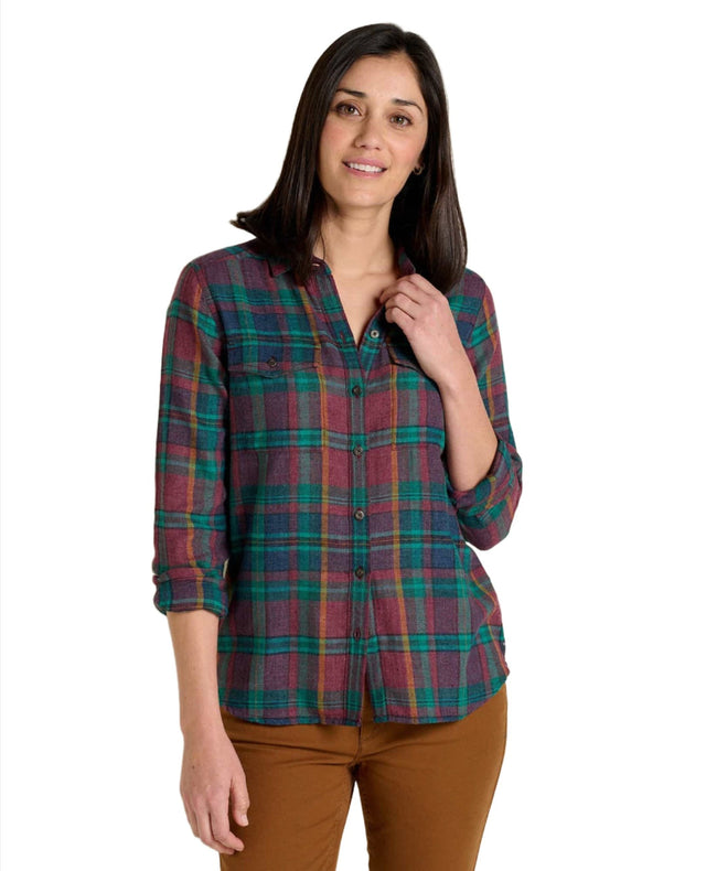 Toad & Co. Re-Form Flannel Long Sleeve Shirt - Womens Aurora / S