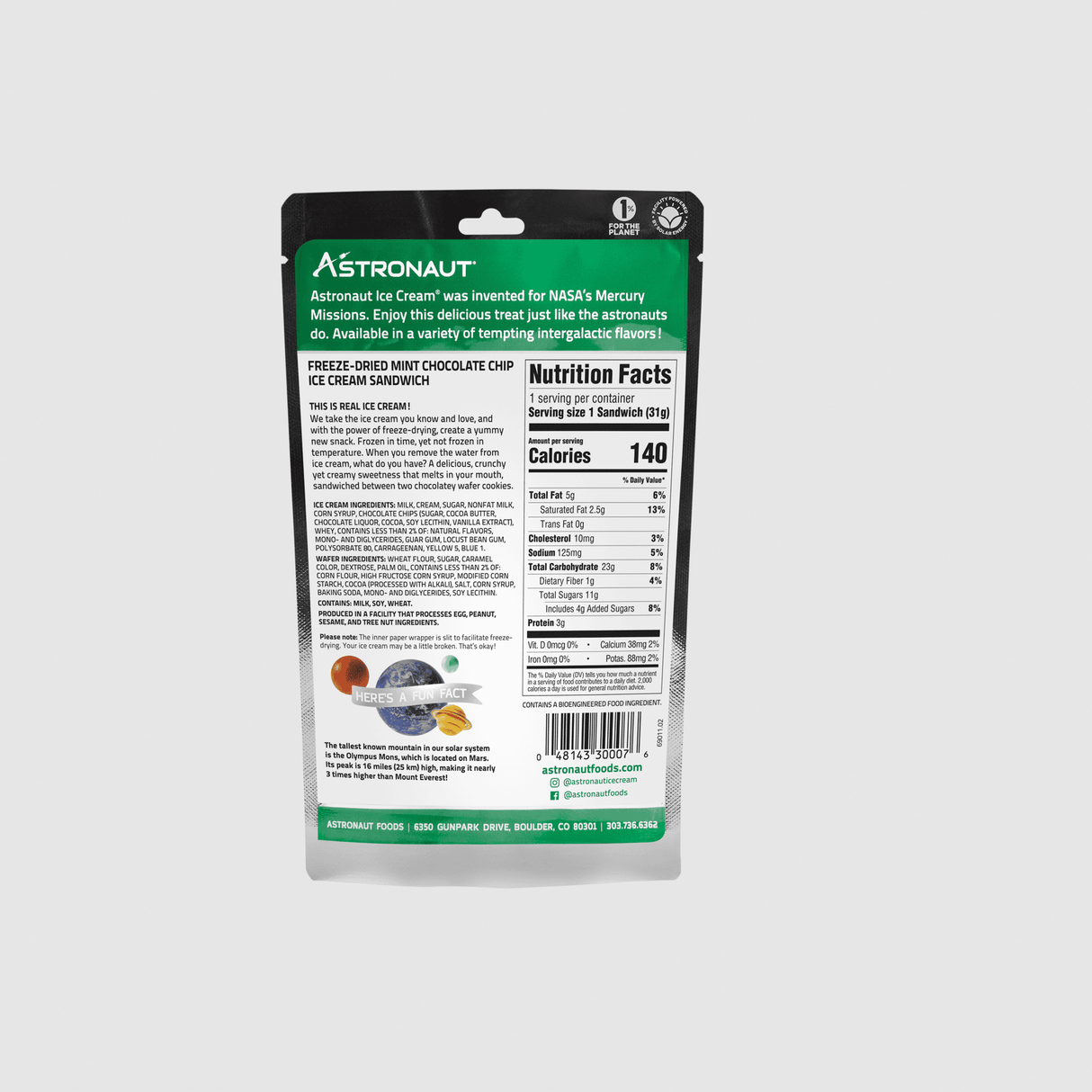 Backpackers Pantry Mint Chocolate Chip Ice Cream Sandwich