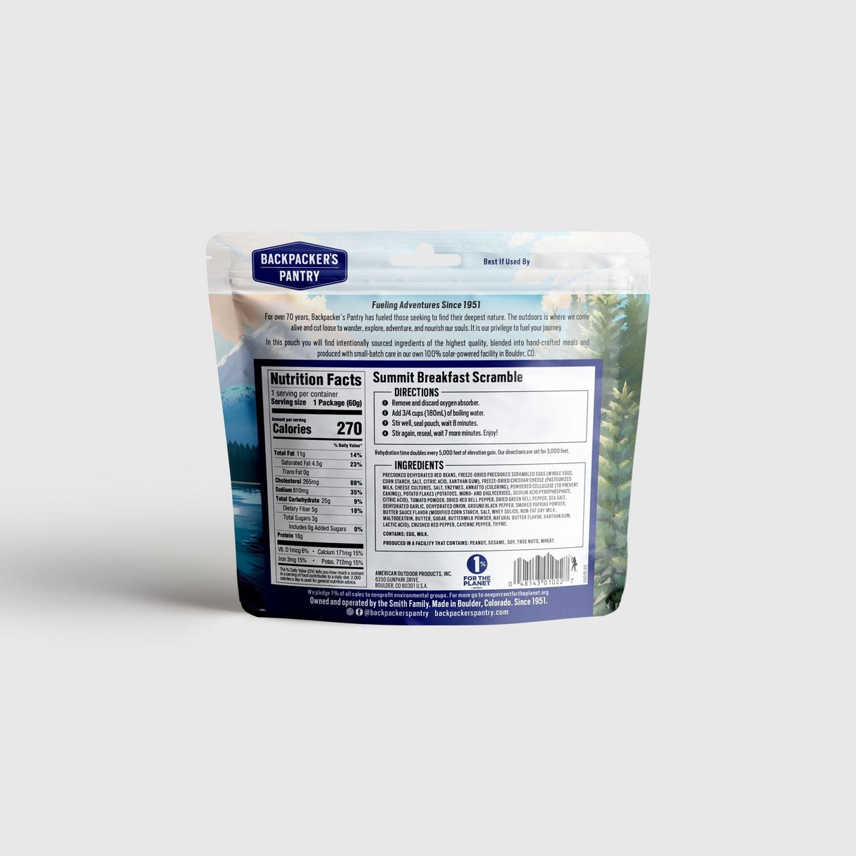 Backpackers Pantry Summit Breakfast Scramble