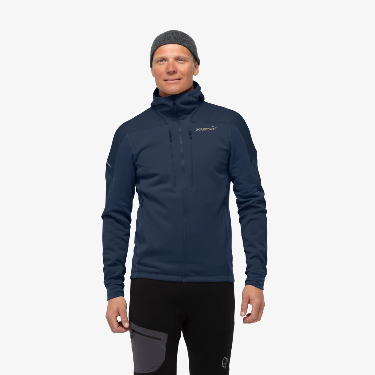 Norrona Trollveggen Powerstretch Pro Zip Hood - Mens