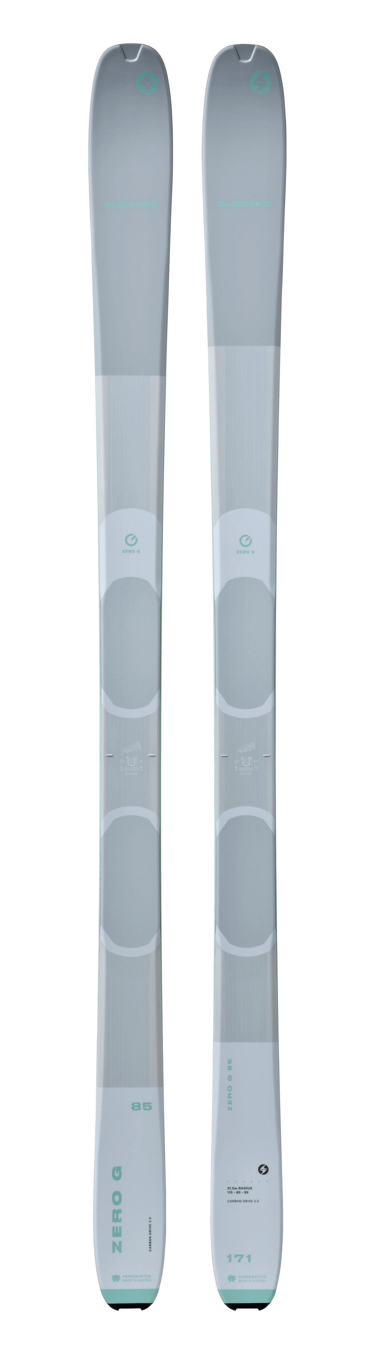 Blizzard Zero G 85 - Womens Cool Grey/Teal / 150