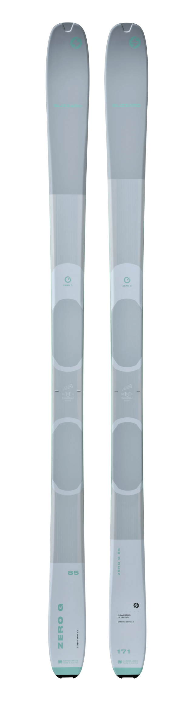 Blizzard Zero G 85 - Womens Cool Grey/Teal / 150