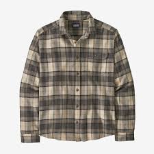 Patagonia Lightweight Fjord Flannel Shirt - Mens Spotter: Forge Grey / XXS