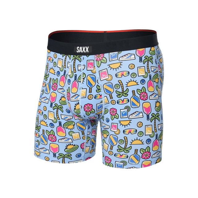 Saxx Vibe Xtra Soft Comfort Boxer Brief Pickleball Paradise-Blue