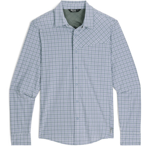 Outdoor Research Astroman Long Sleeve Sun Shirt - Mens Galactic Plaid / XXXL
