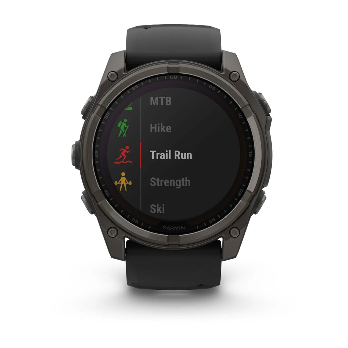 Garmin Fenix 8 51 Mm, Solar, Sapph, Carb Gry Dlc Tit w/ Blk/Peb Gry Sil