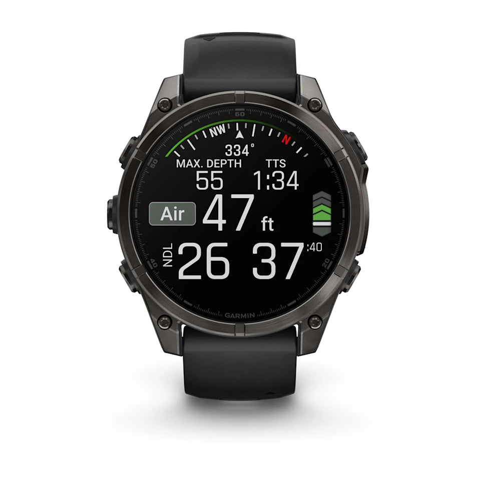 Garmin Fenix 8 47 Mm, Amoled, Slate Gray With Black Silicone Band