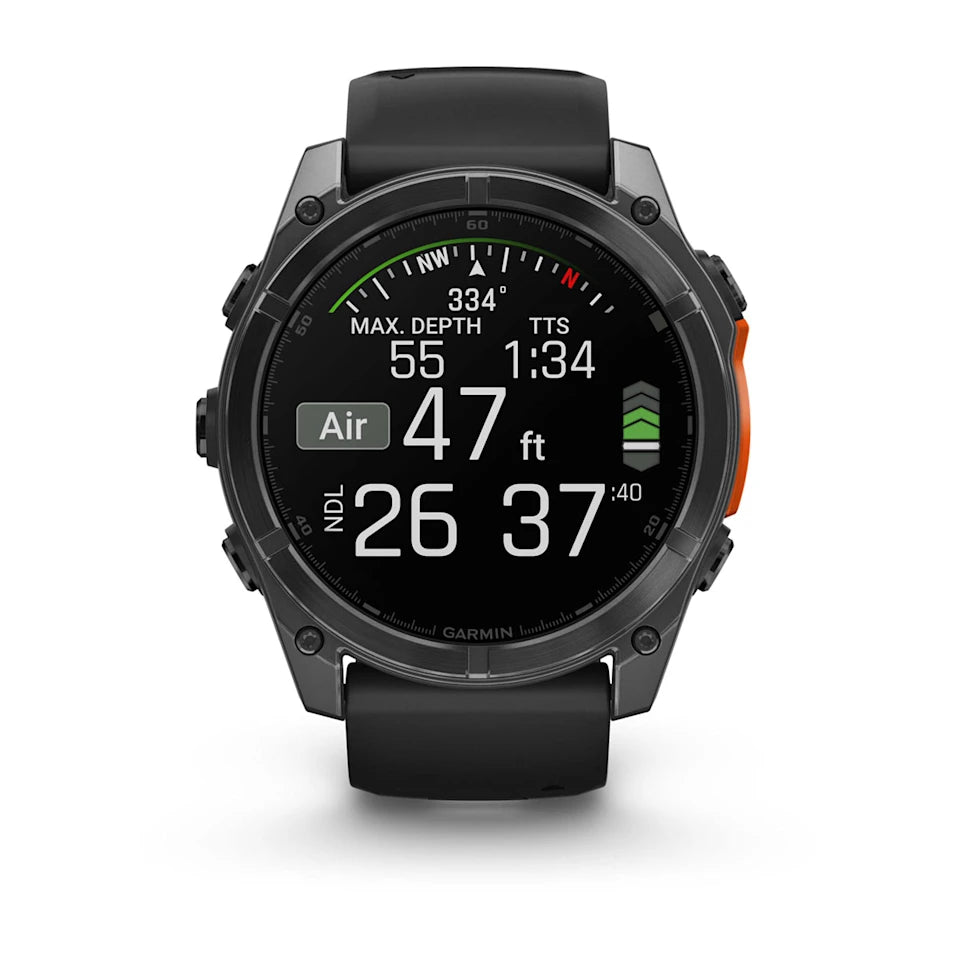 Garmin Fenix 8 51 Mm, Amoled, Slate Gray With Black Silicone Band