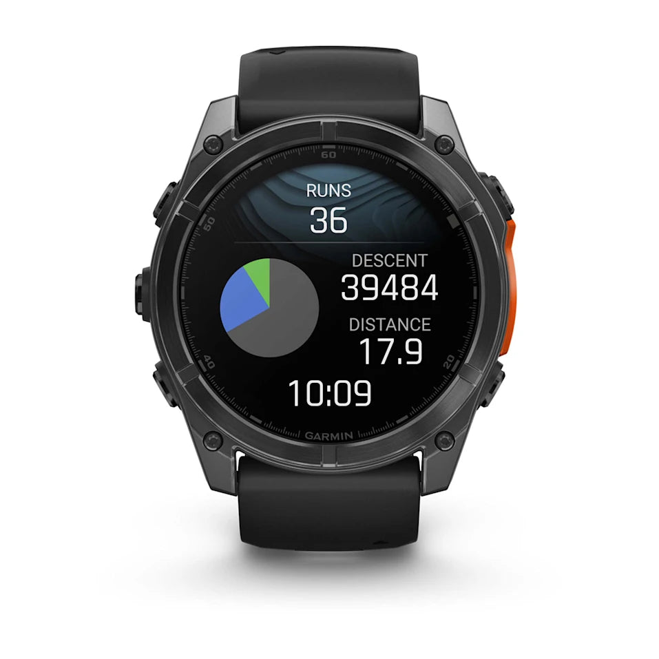 Garmin Fenix 8 51 Mm, Amoled, Slate Gray With Black Silicone Band