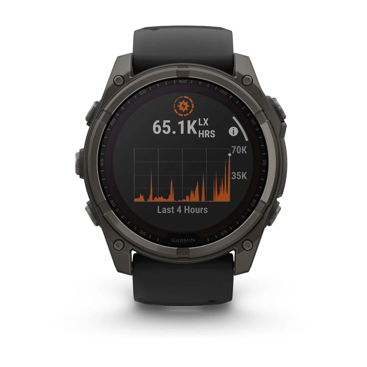 Garmin Fenix 8 51 Mm, Solar, Sapph, Carb Gry Dlc Tit w/ Blk/Peb Gry Sil