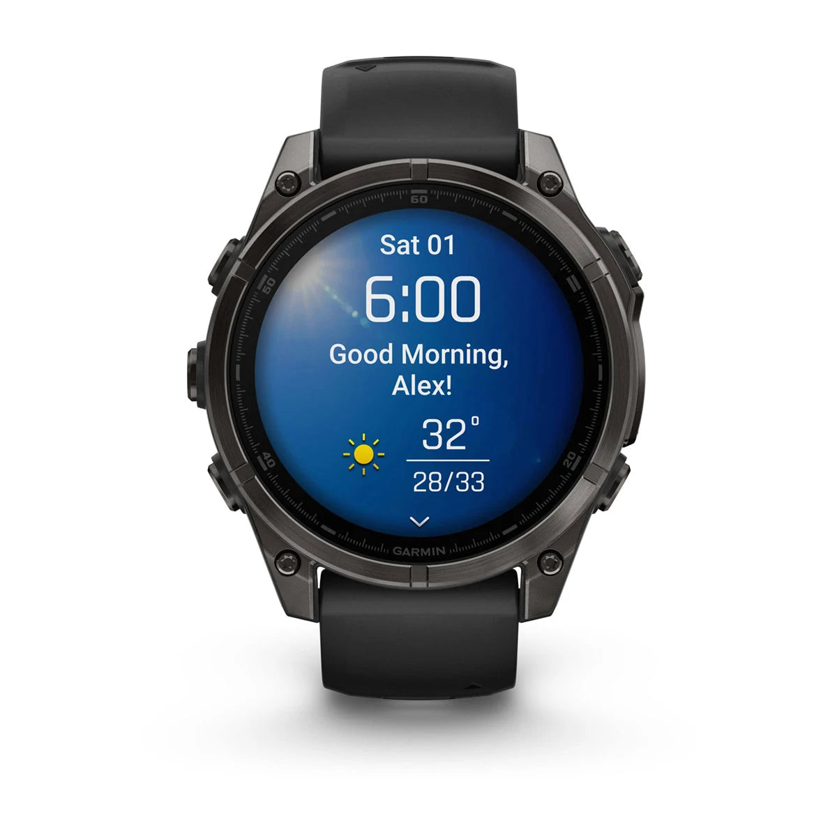 Garmin Fenix 8 47 Mm, Amoled, Slate Gray With Black Silicone Band