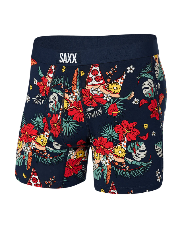 Saxx Ultra Super Soft Boxer Brief Hawaiian Pizza- Navy
