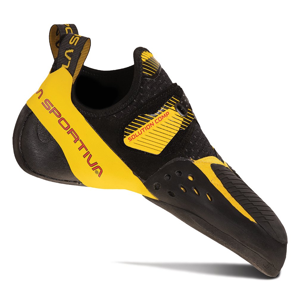 La Sportiva Solution Comp - Mens Black/Yellow / 37.5