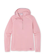Stio Trax Power Grid Half Zip Hoodie - Womens Rustic Rose