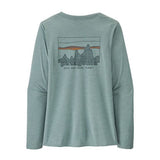 Long Sleeve Cap Cool Daily Graphic Shirt - Women's 73 Skyline: Thermal Blue X-Dye / L