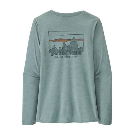 Long Sleeve Cap Cool Daily Graphic Shirt - Women's 73 Skyline: Thermal Blue X-Dye / L