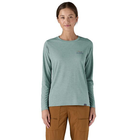 Long Sleeve Cap Cool Daily Graphic Shirt - Women's 73 Skyline: Thermal Blue X-Dye / L