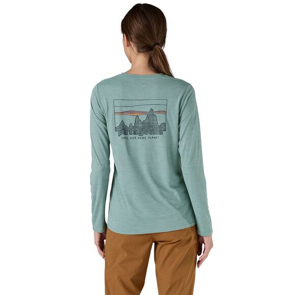 Long Sleeve Cap Cool Daily Graphic Shirt - Women's 73 Skyline: Thermal Blue X-Dye / L