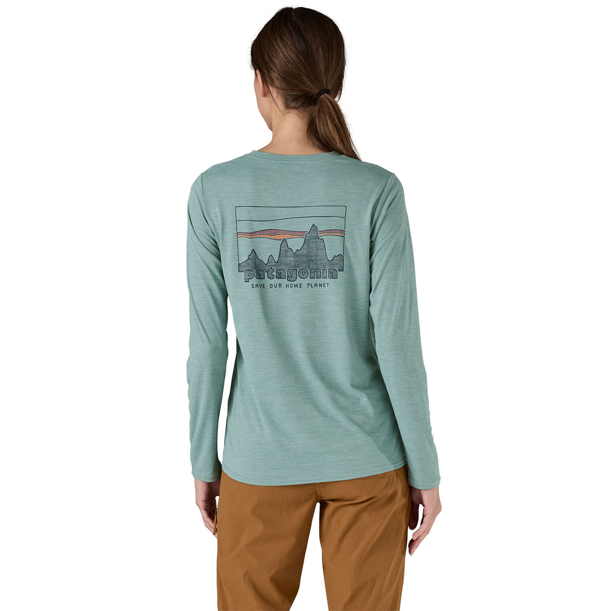 Long Sleeve Cap Cool Daily Graphic Shirt - Women's 73 Skyline: Thermal Blue X-Dye / L