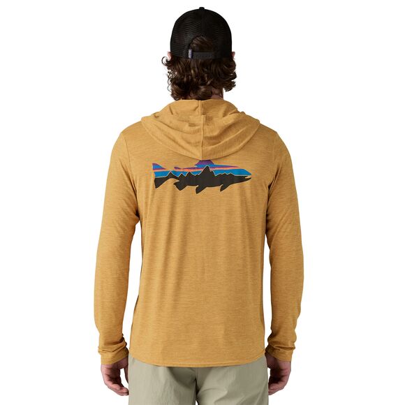 Cap Cool Daily Graphic Hoody - Men's Fitz Roy Trout: Beeswax Tan X-Dye / L