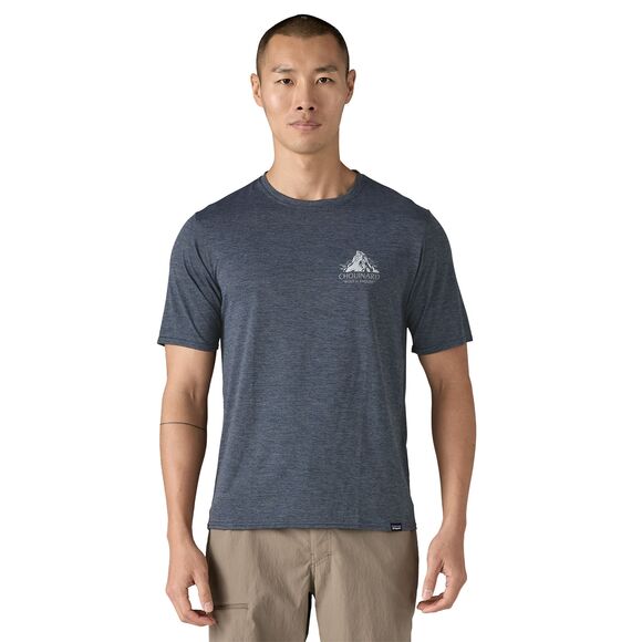 Cap Cool Daily Graphic Shirt - Lands - Men's Chouinard Crest: Smolder Blue X-Dye / L