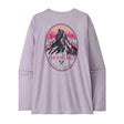 Longsleeve Cap Cool Daily Graphic Shirt - Lands - Women's Chouinard Crest: Foxglove Purple / M
