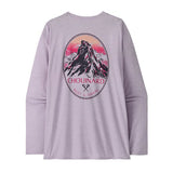 Longsleeve Cap Cool Daily Graphic Shirt - Lands - Women's Chouinard Crest: Foxglove Purple / M