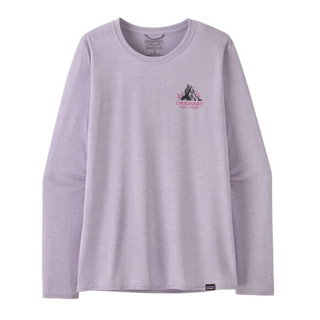 Longsleeve Cap Cool Daily Graphic Shirt - Lands - Women's Chouinard Crest: Foxglove Purple / M