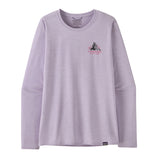 Longsleeve Cap Cool Daily Graphic Shirt - Lands - Women's Chouinard Crest: Foxglove Purple / M