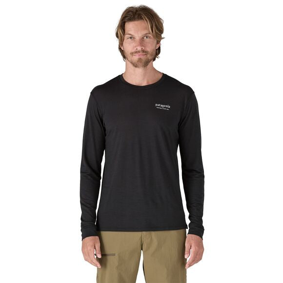 Longsleeve Cap Cool Merino Blend Graphic Shirt - Men's Heritage Header: Black / L