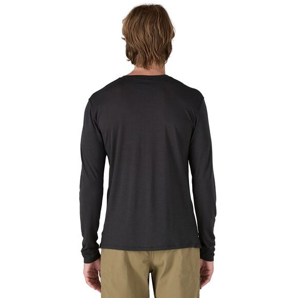 Longsleeve Cap Cool Merino Blend Graphic Shirt - Men's Heritage Header: Black / L
