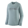 Longsleeve Cap Cool Merino Blend Graphic Shirt - Women's Strata Stripe: Thermal Blue / L
