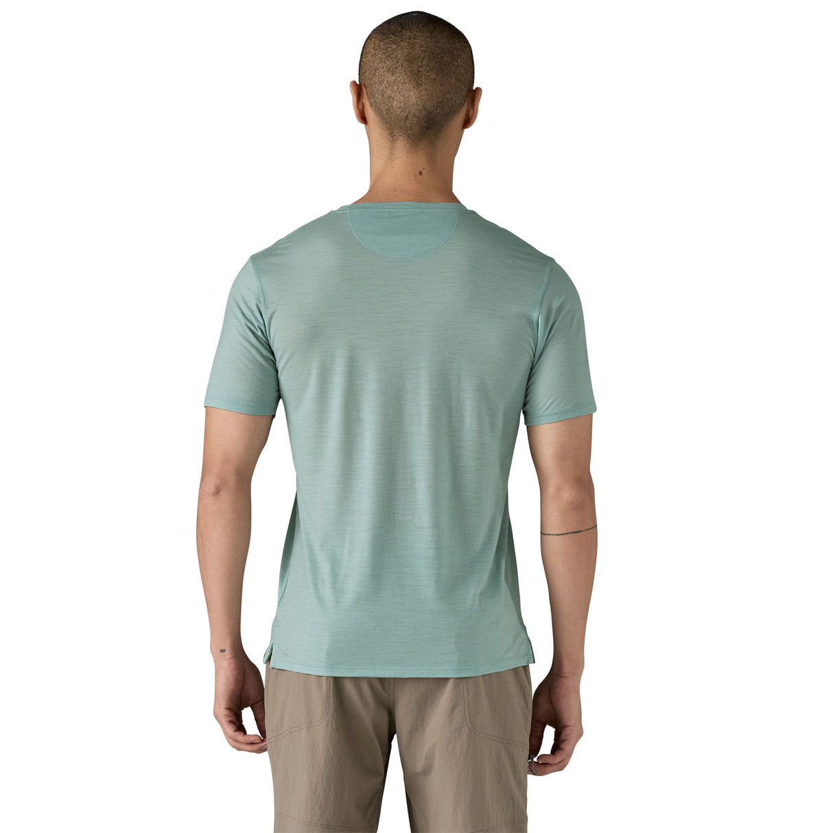 Cap Cool Merino Blend Graphic Shirt - Men's Fitz Roy Strata: Thermal Blue / L