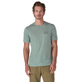 Cap Cool Merino Blend Graphic Shirt - Men's Fitz Roy Strata: Thermal Blue / L