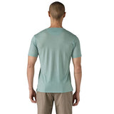 Cap Cool Merino Blend Graphic Shirt - Men's Fitz Roy Strata: Thermal Blue / L