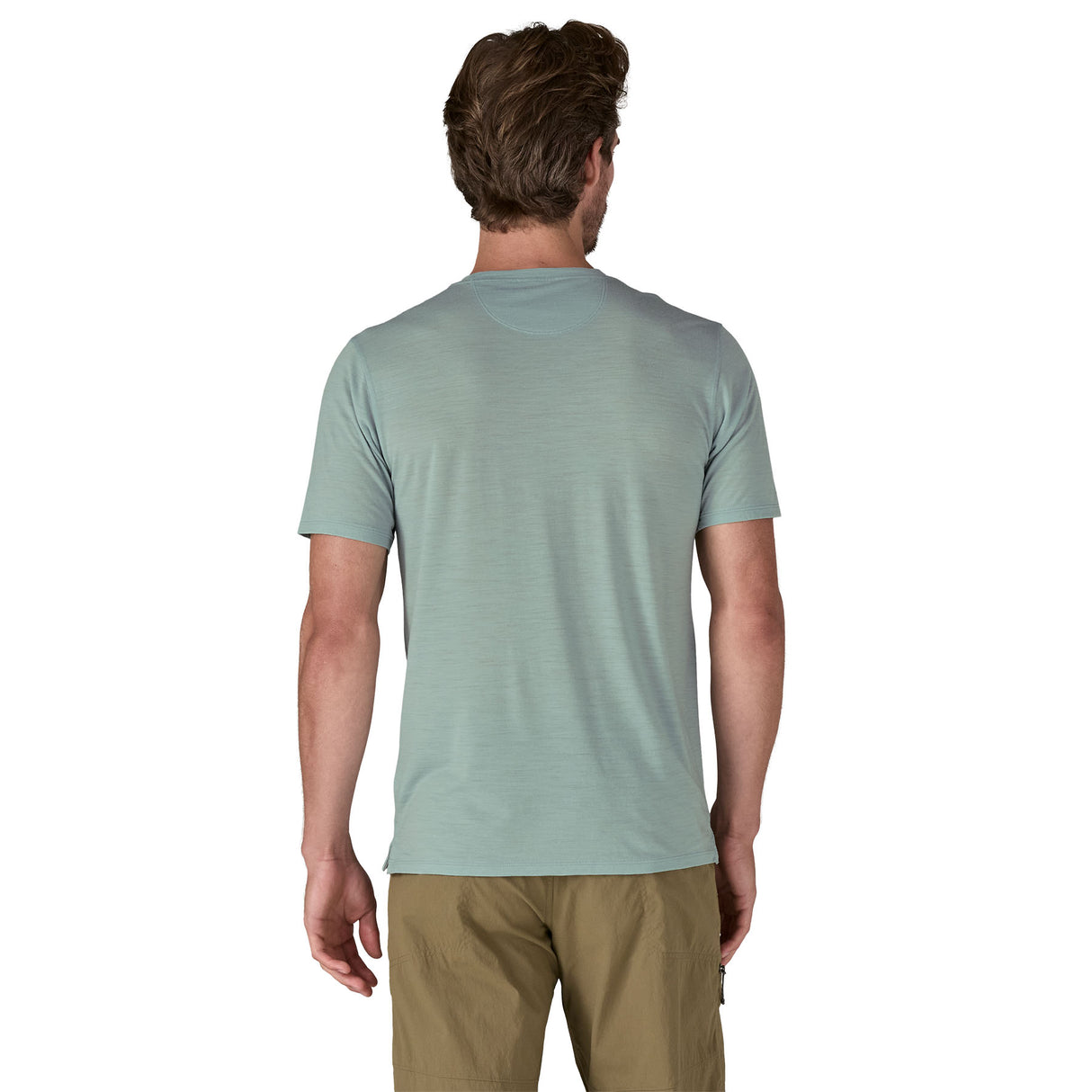 Cap Cool Merino Blend Graphic Shirt - Men's Fitz Roy Strata: Thermal Blue / L