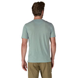 Cap Cool Merino Blend Graphic Shirt - Men's Fitz Roy Strata: Thermal Blue / L